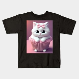 Cupcake Cat - Modern Digital Art Kids T-Shirt